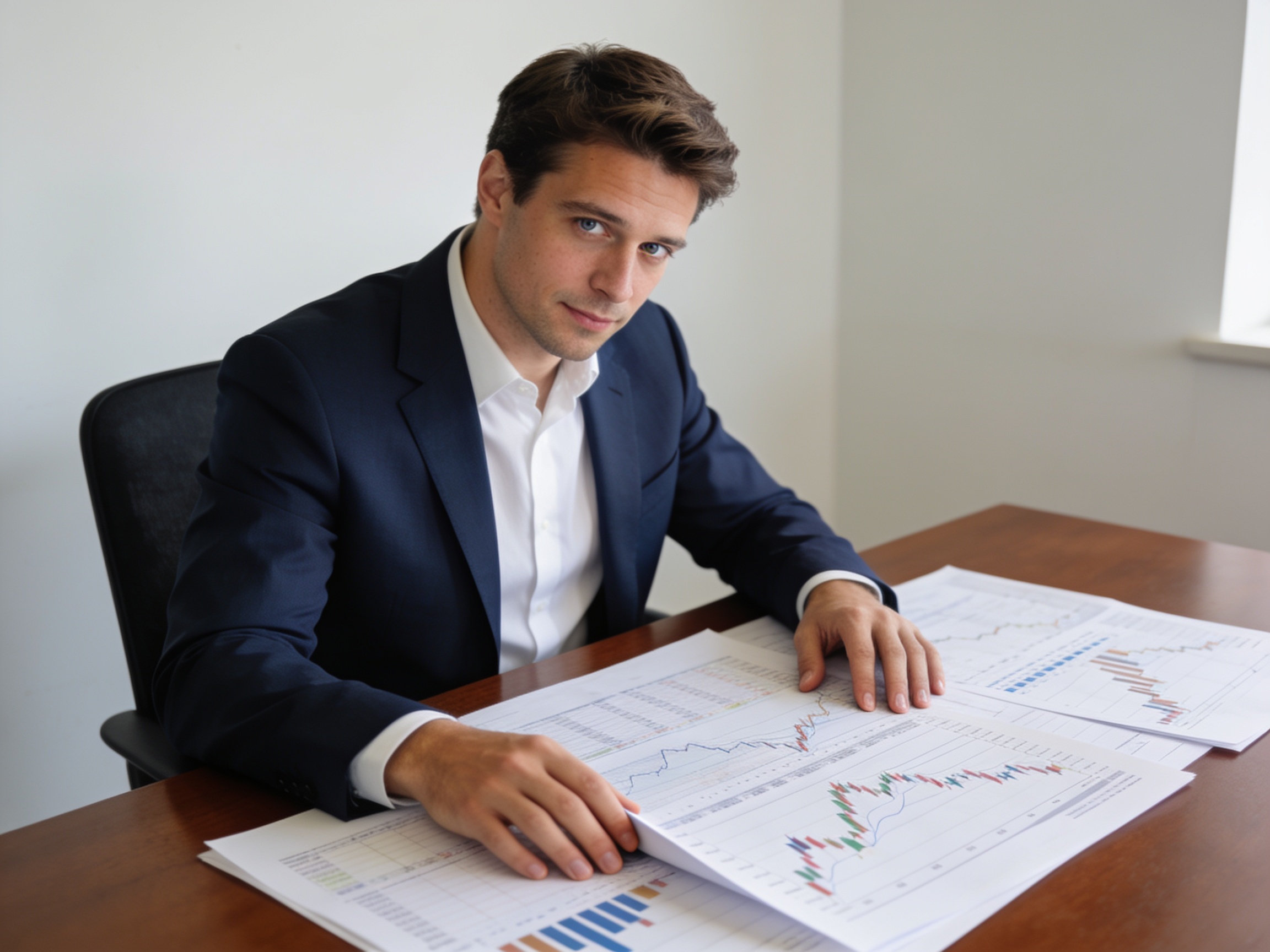 American man reviewing financial papers implementing smart financial management strategies for wealth growth.